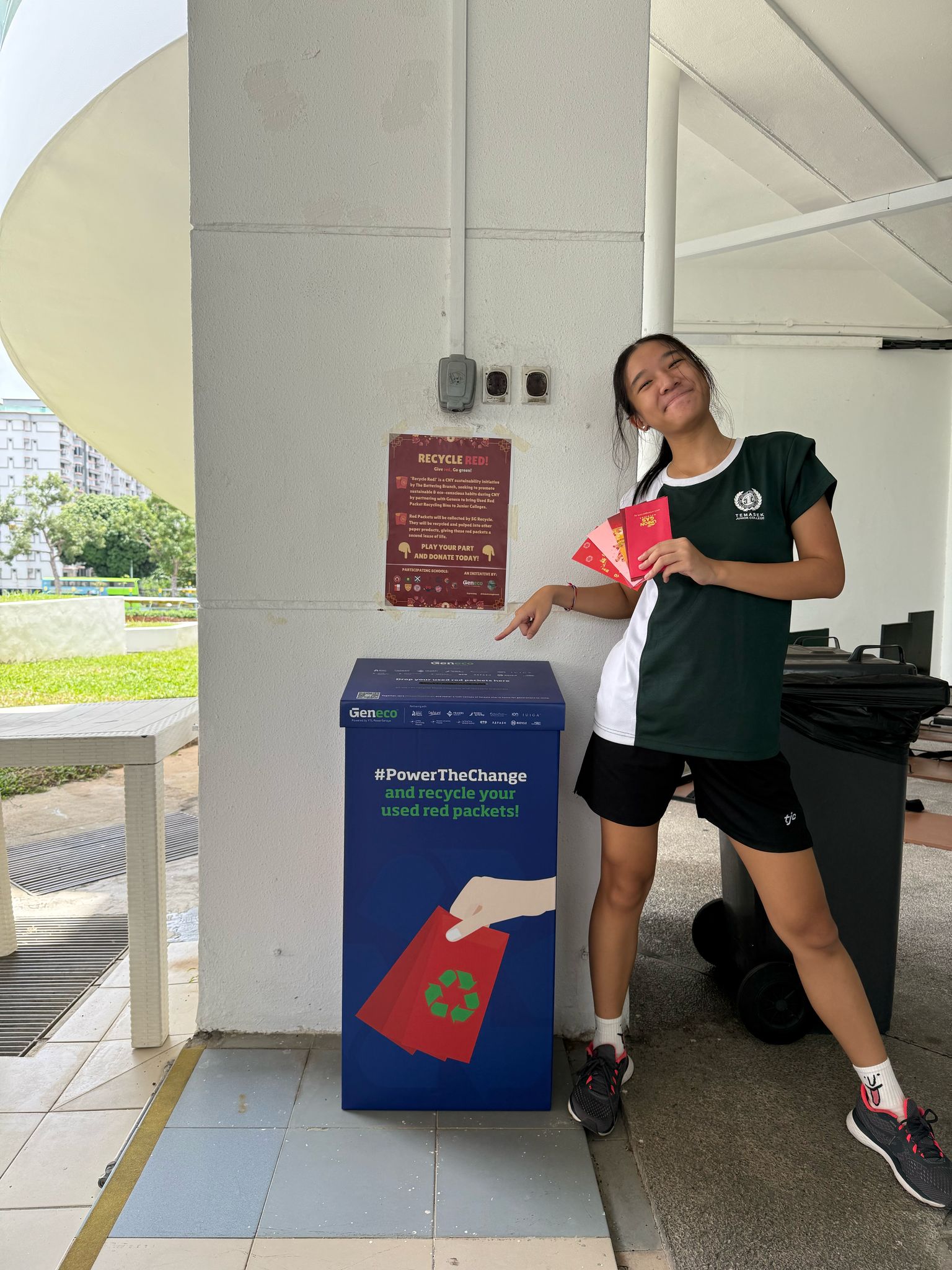 Temasek Junior College participates in Recycle Red! by The Bettering Branch, upholding sustainability and go green efforts in the school