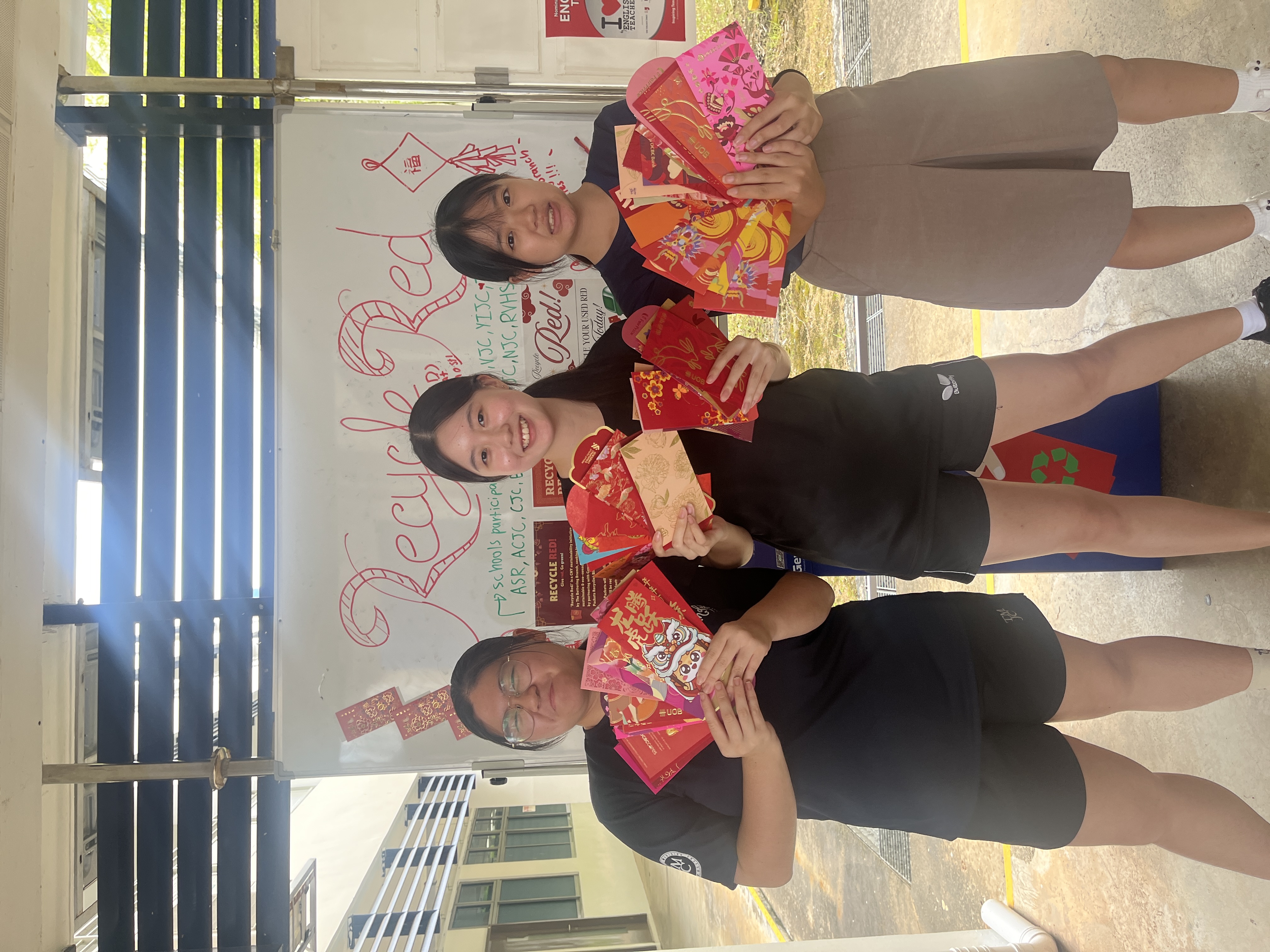 Tampines Meridian Junior College supports eco/environmental efforts with Recycle Red!, a project by The Bettering Branch initiated by their students